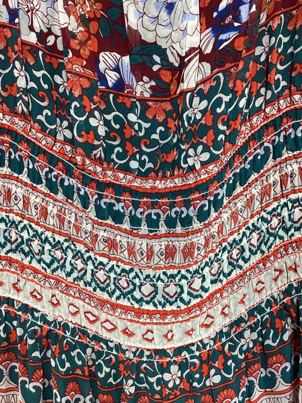 NWT Figueroa &Flower Large Burgandy floral Midi Dress - Picture 11 of 16